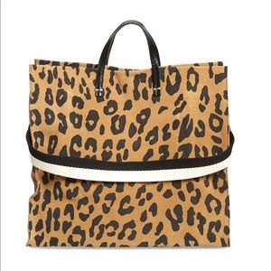 Clare V Leopard Print Tote Bag - Tan and Black